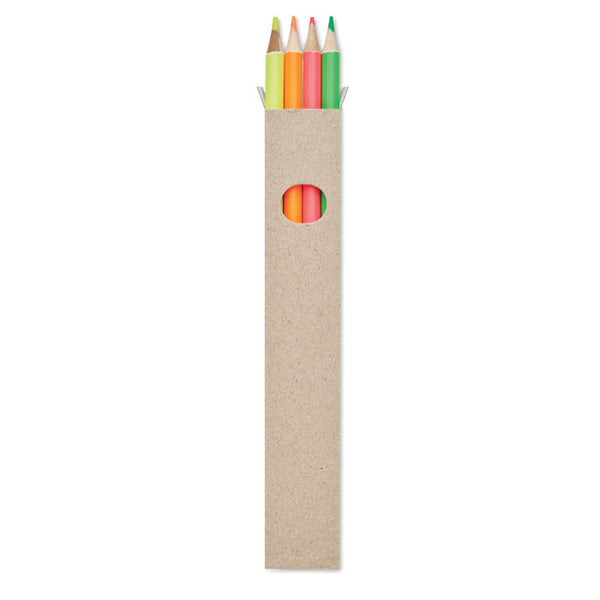 4 highlighter pencils in box