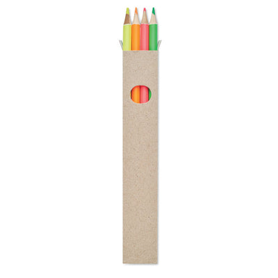 Branded 4 highlighter pencils in box