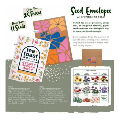 Seed Pack in White Paper Envelope Norwegian Spruce