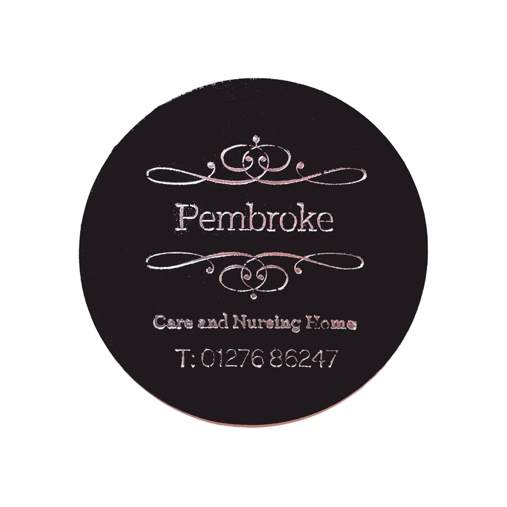 Branded Recycled Large Leather Round Coaster