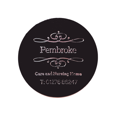 Branded Recycled Large Leather Round Coaster