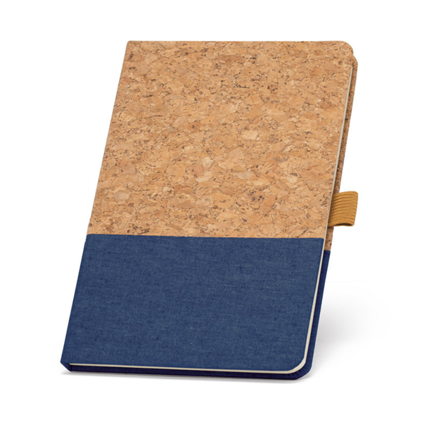 Klee A5 Cork and Linen Notebook Blue
