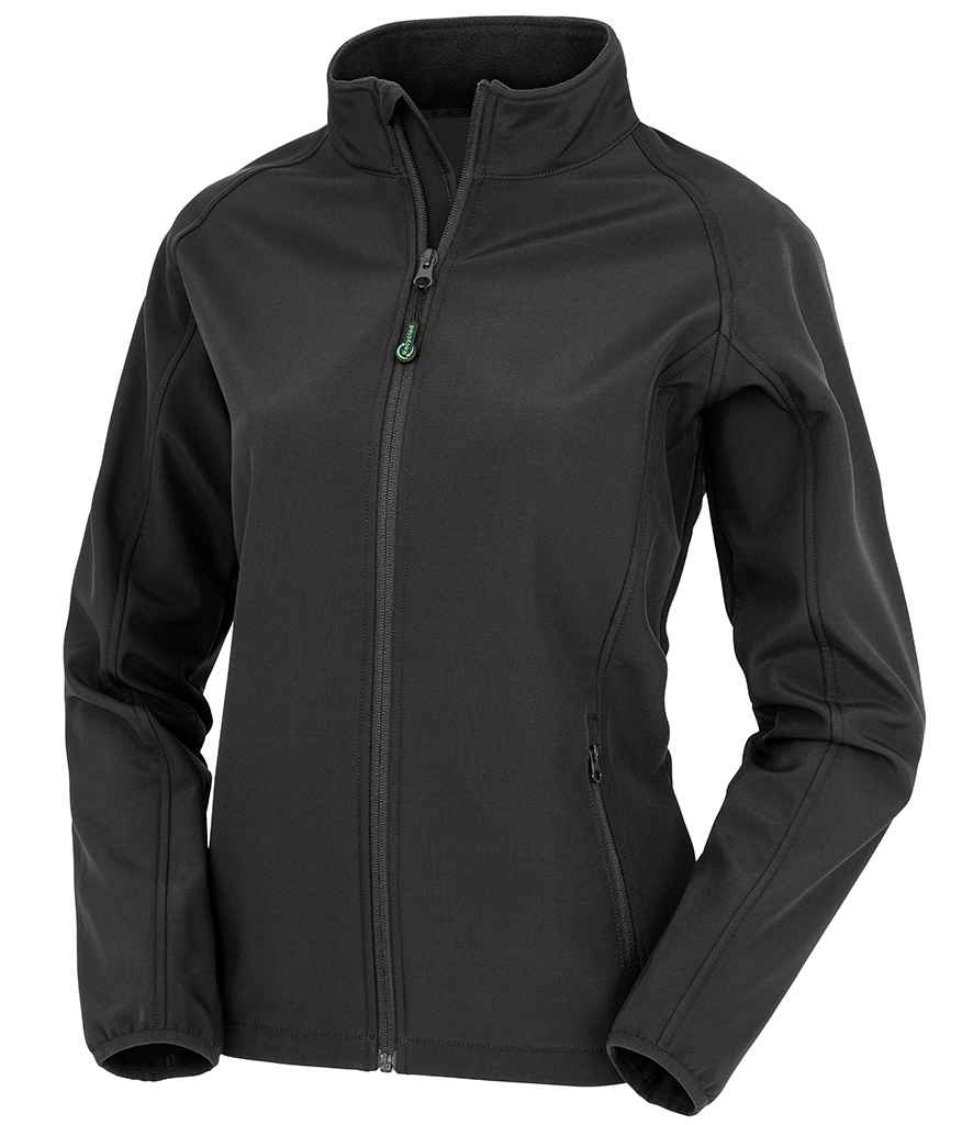 Result Genuine Recycled Ladies Printable Soft Shell Jacket Black