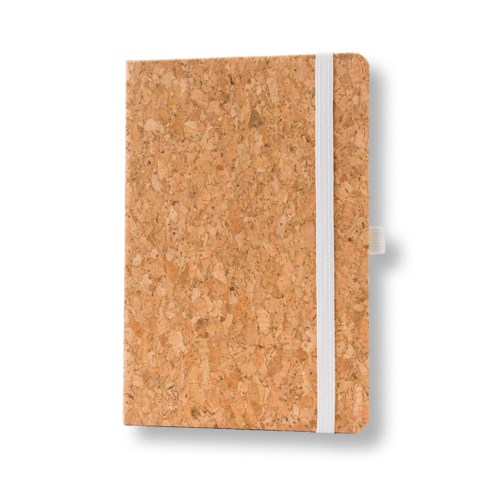 Branded A5 cork notebook with pen