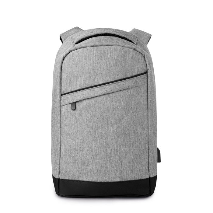 Branded 2 tone backpack incl USB plug