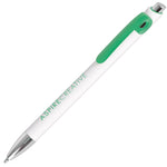 Branded DIME ball pen WHITE with trim