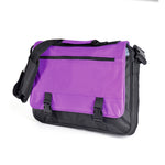 Nelson Satchel 600D Black laptop bag with flap and shoulder strap 15.6"