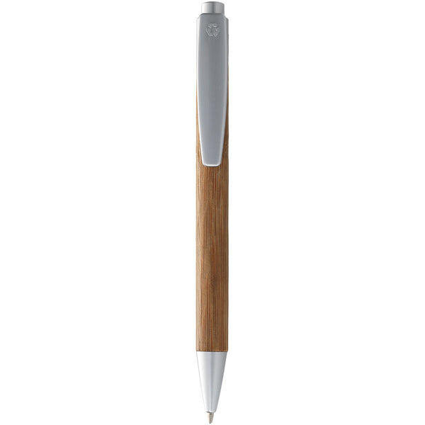 Borneo bamboo ballpoint pen with silver accents