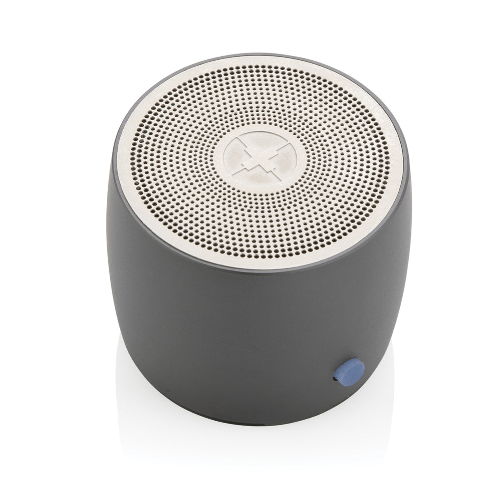 Branded Swiss Peak RCS recycled aluminum 3W bass speaker