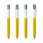 BIC® 4 Colours Wood Style, White/Yellow