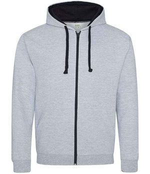 AWDis Varsity Zoodie Heather Grey/New French Navy