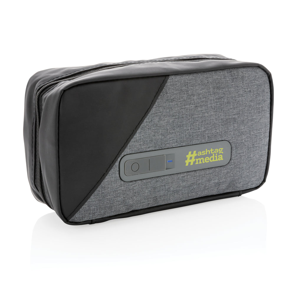 Branded Portable UV-C steriliser pouch with integrated battery