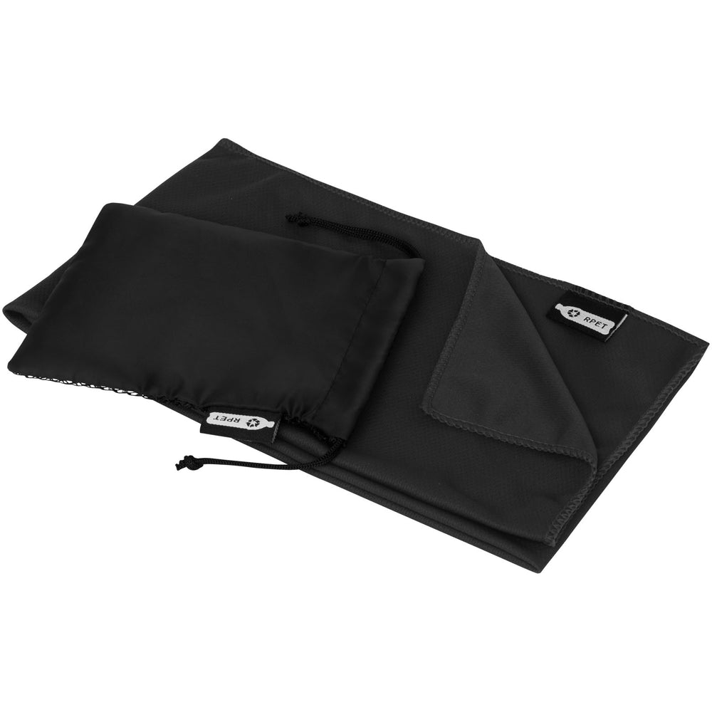 Branded Raquel cooling towel made from recycled PET