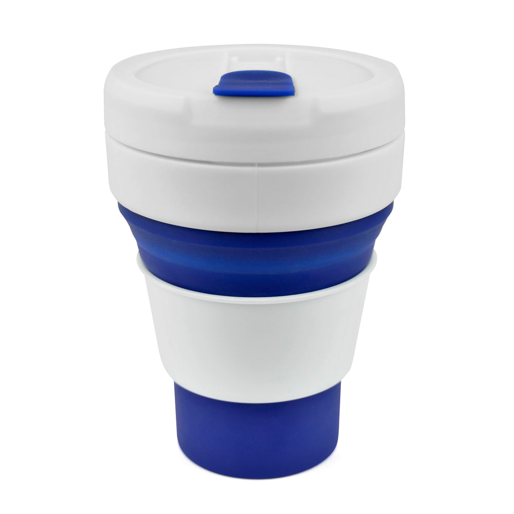 Branded Pocket Cup 355ml collapsible silicone body cup