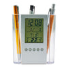 Branded Anton Pen holder with clock
