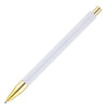CAYMAN GOLD white ball pen with GOLD trim