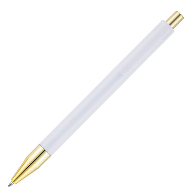 CAYMAN GOLD white ball pen with GOLD trim
