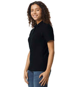 Branded Gildan Ladies SoftStyle® Double Piqué Polo Shirt