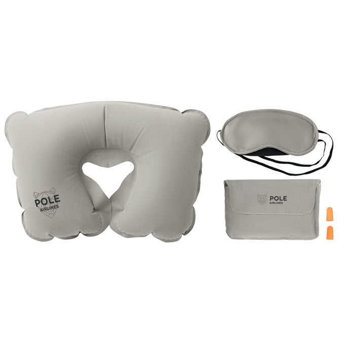 Branded Set w/ pillow eye mask plugs