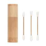 6 reusable swabs in bamboo box