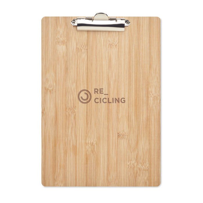 Branded A4 bamboo clipboard