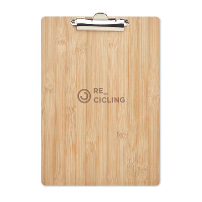 Branded A4 bamboo clipboard