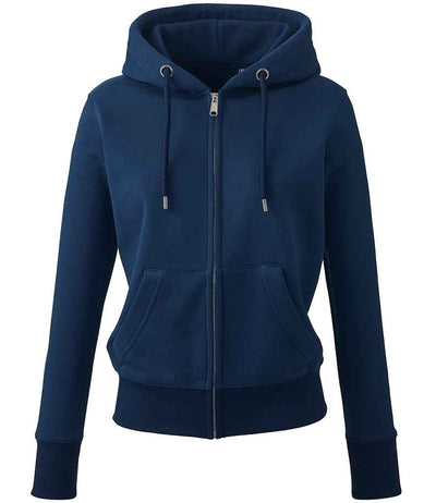 Anthem Ladies Organic Full Zip Hoodie Navy
