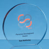 20.5cm x 19mm Clear Glass Freestanding Circle Award