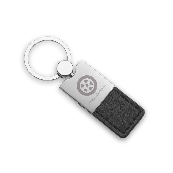 Branded Metal and PU Leather key ring