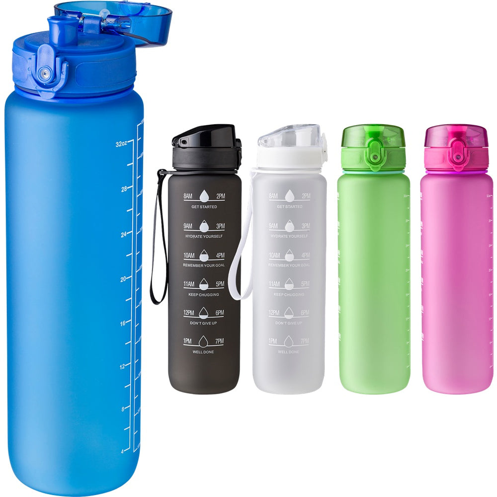 Branded Sergrim The Astro - RPET bottle with time markings (1000ml)