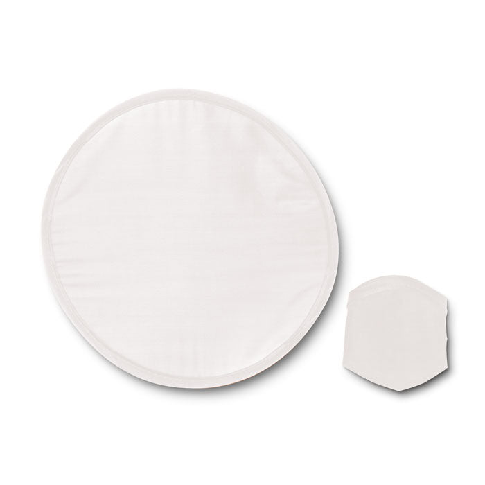 Foldable frisbee in pouch