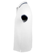 SOL'S Pasadena Tipped Cotton Piqué Polo Shirt White/Navy