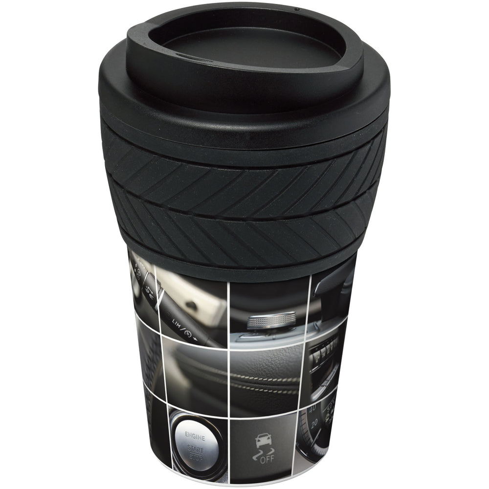 Branded Brite-Americano® tyre 350 ml insulated tumbler