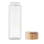 Branded Glass bottle 500ml, bamboo lid
