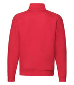 Fruit of the Loom Premium Zip Neck Sweatshirt Red