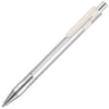 CAYMAN Translucent ball pen with chrome trim in silver