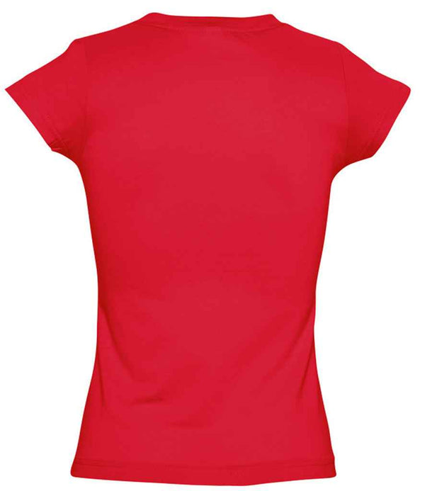 SOL'S Ladies Moon V Neck T-Shirt Red