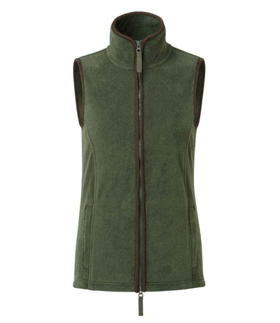 Premier Ladies Artisan Fleece Gilet Moss Green/Brown