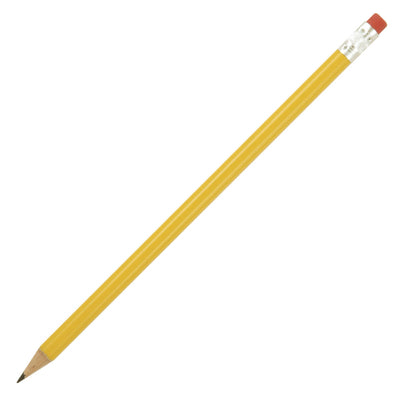 Branded HB PENCIL sharpened with rubber tipped