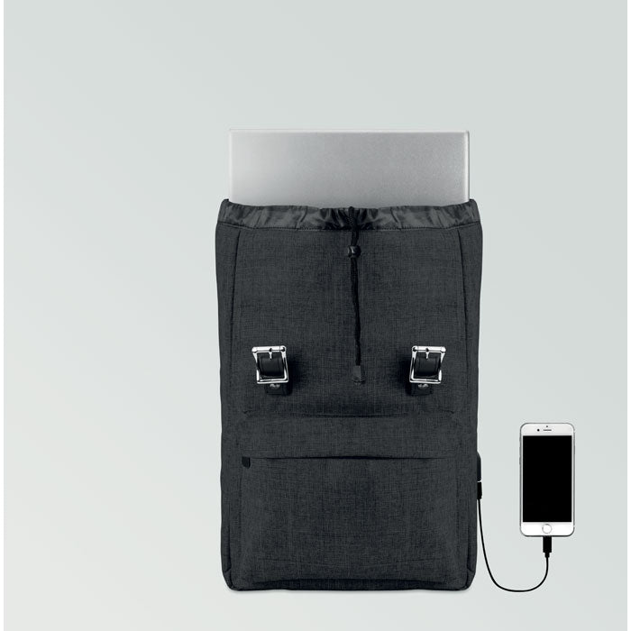 Branded Backpack in 600D polyester