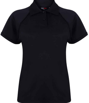 Finden + Hales Ladies Performance Piped Polo Shirt Navy/Navy
