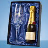 Branded Single Champagne Flute Gift Set with a 20cl Bottle of Laurent Perrier Champagne