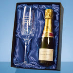 Branded Single Champagne Flute Gift Set with a 20cl Bottle of Laurent Perrier Champagne