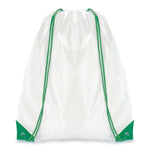 White 210D Polyester drawstring rucksack
