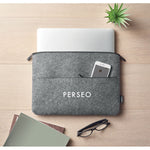 RPET felt zipped laptop bag 14"