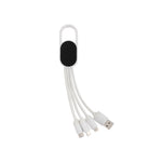 Branded 4-in-1 cable with carabiner clip