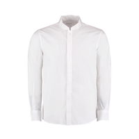 Kustom Kit Long Sleeve Tailored Mandarin Collar Shirt