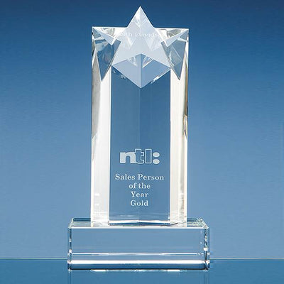 20cm Optical Crystal Star Column Award