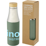 Branded Hulan 540 ml copper vacuum insulated stainless steel bottle with bamboo lid