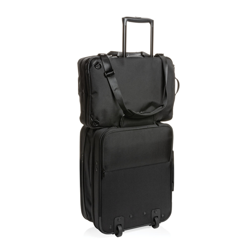 Branded Swiss Peak Aware™ executive 2-in-1 laptop backpack